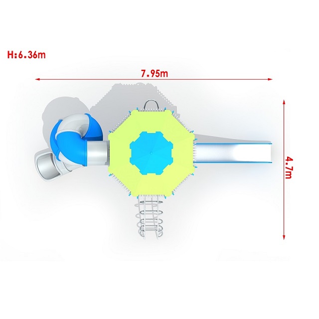 Game Inclusive Outdoor Playground with Slide