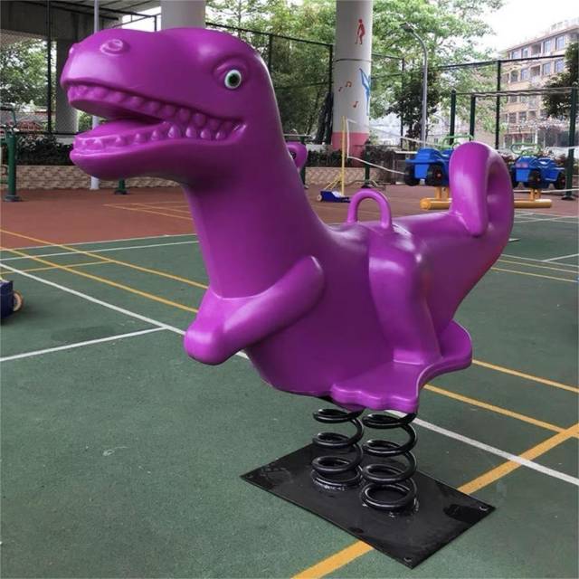 Funny Rainbow Dinosaur Outdoor Playground for Single Use