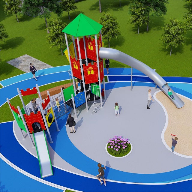 Big Outdoor Castle Custom Playground for Kids
