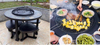 Multi-functional Granite Park Fire Pit Table