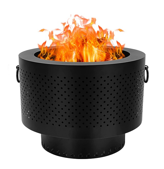 Black Finish CE Approved Outdoor Pellet Fire Pit