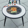 Dark Grey Granite Garden Fire Pit Table