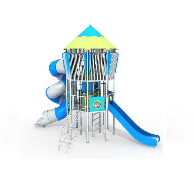 Game Inclusive Outdoor Playground with Slide